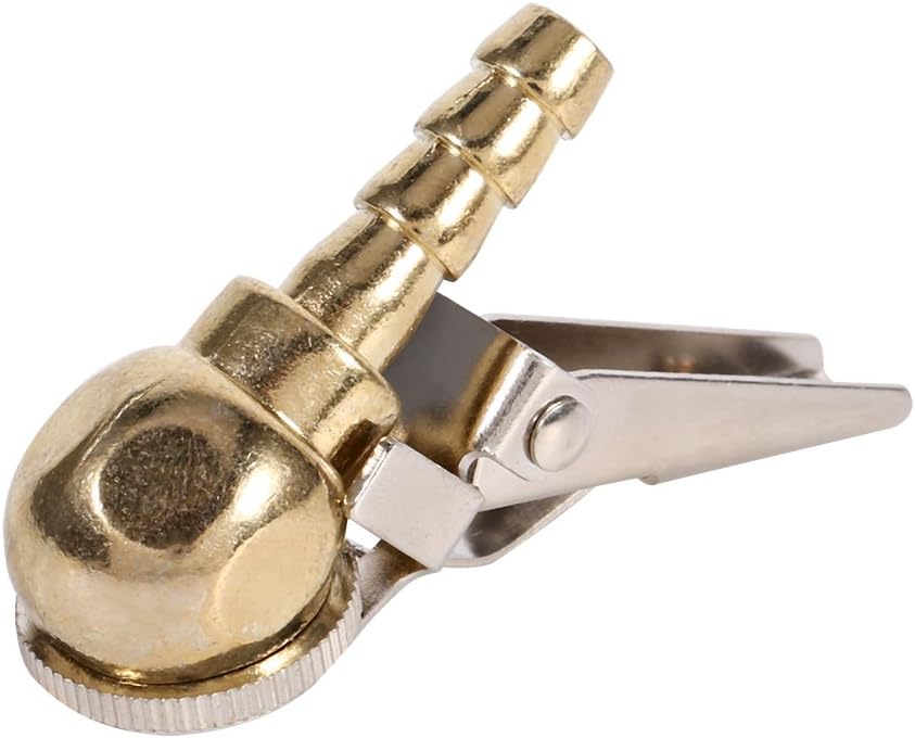 Air Chuck with Clip for Tire Inflator, Brass Air Chuck Set Closed Flow