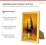 Alison Kingsgate Sleek A6 Picture Frame Engineered Wood Gold Perspex Front view 2