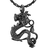 constantlife Cremation Jewelry for Ashes Stainless Steel Dragon Urn Necklace Keepsake Human Pet Ashes Holder Memorial Pendant for Women Men