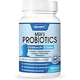 ZEBORA Probiotics for Men 100 Billion CFU - Probiotics for Digestive Health, Men's Probiotic Supplement, Prebiotics & Enzymes, for Prostate Health with Saw Palmetto | 90 Veg Capsules