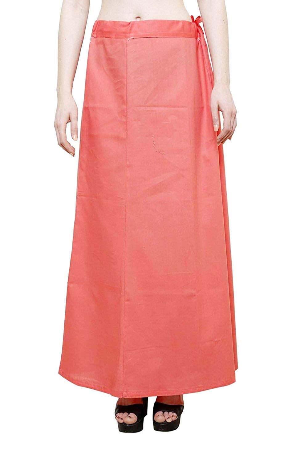 stylen woman cotton petticoat for saree shapewear 100% pure cotton in free size green