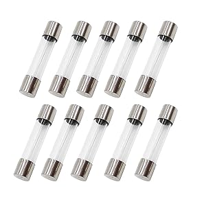 Compstudio 10Pcs F0.75AL250V 6X30MM 0.75A Fast Blow Fuse 0.75 Amp F0.75AL 250V Glass Fuse Fast-Acting Fuse