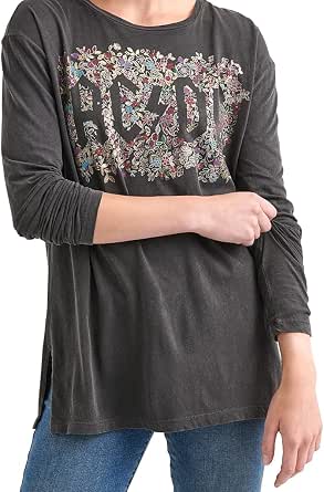 Faded Black Long Sleeve AC/DC Tee 