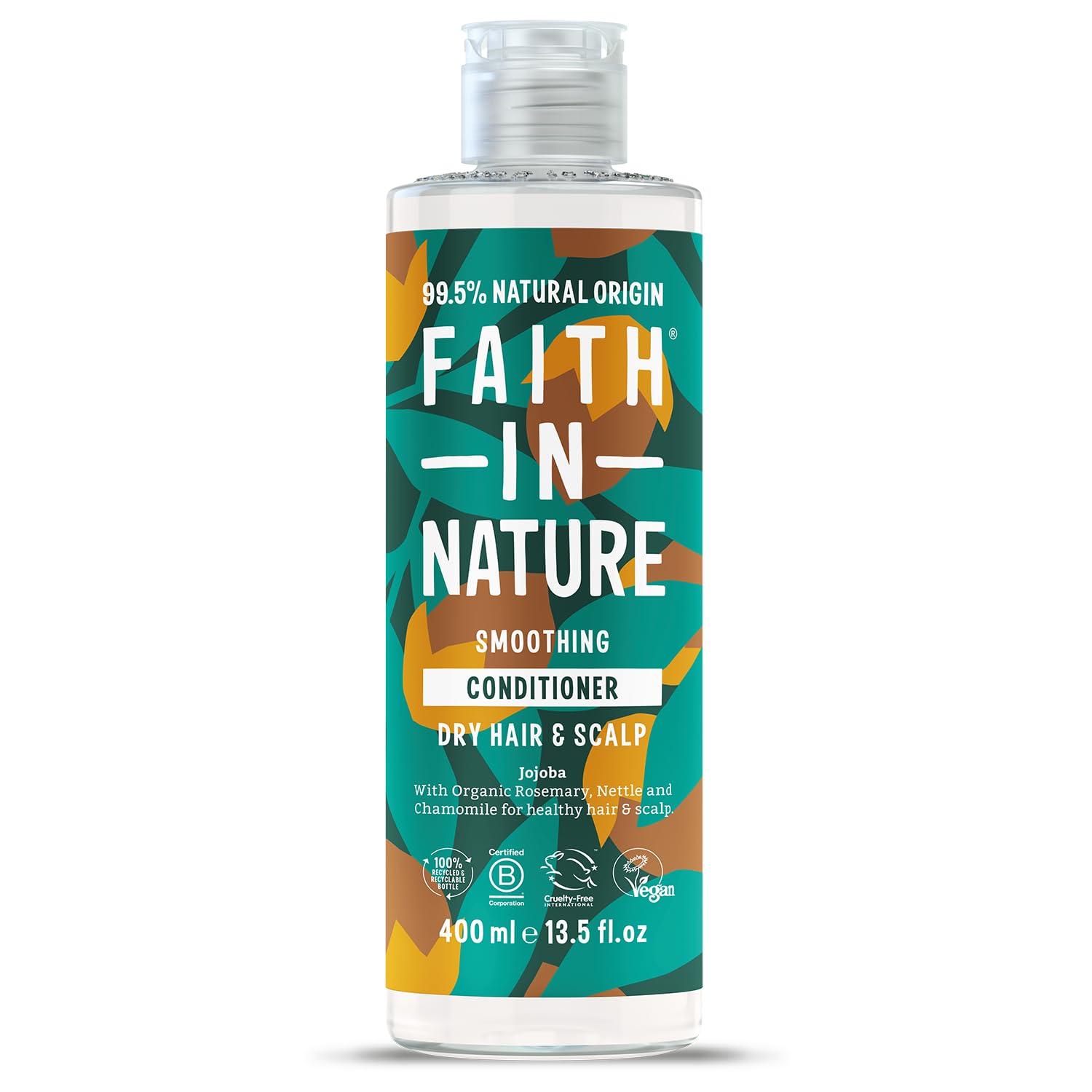 Faith In Nature Natural Jojoba Conditioner, Smoothing for Dry Hair & Scalp, Vegan & Cruelty Free, No SLS, Silicones or Parabens, 400ml — image 1