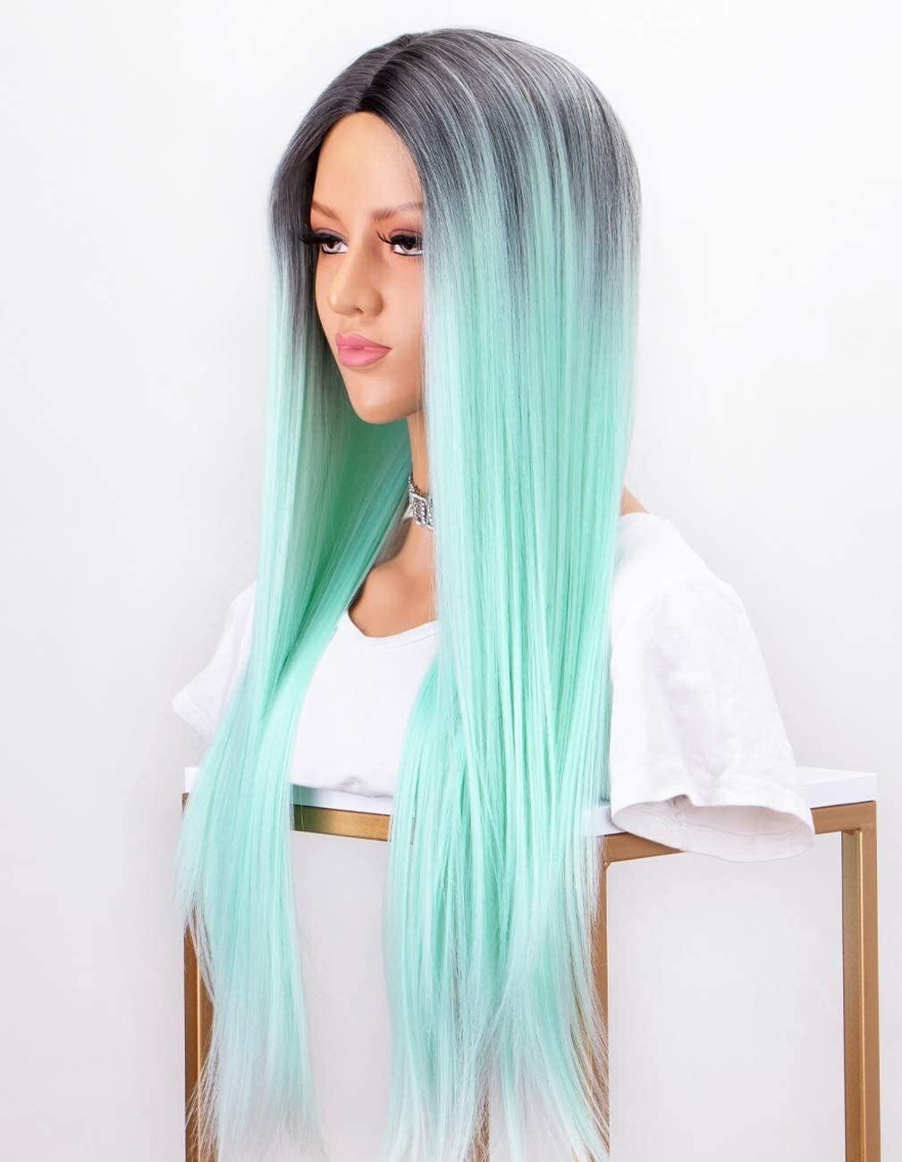 開店祝い ブラックキャップ付き22インチロングストレート人毛ウィッグ ラッピング無料 Lulugold Com