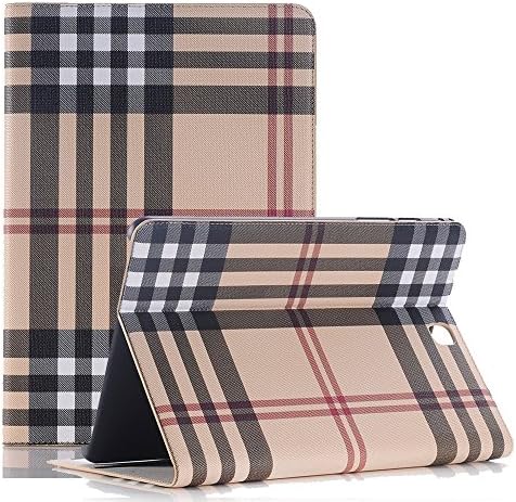 INorton Ipad Air 2 Grid Pattern Case Luxury Leather Full-Body Protective Cover With Multiple Viewing Angles For Ipad 6 A1566 A1567