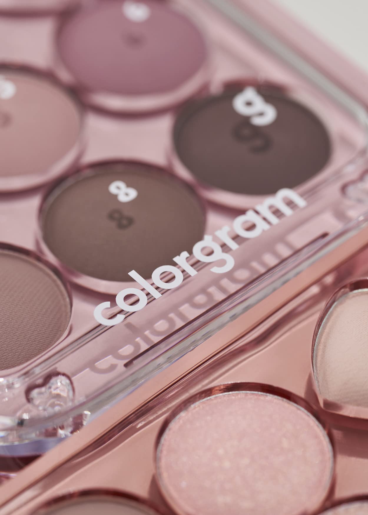 COLORGRAM Pin Point Eyeshadow Palette 01 Peach+Coral= | Ultra-Blendable Matte, Glitter, Shimmer Shades for Daily Makeup | K-Beauty Eye Palette with Easy-to-Use Calculator Design