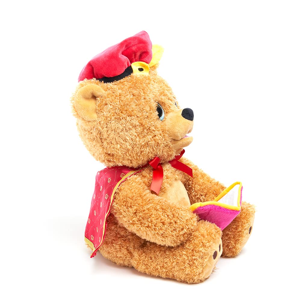 Cuddle Barn - Sir Barrington The Storyteller | Teddy Bear Animated Storytelling Stuffed Animal Plush Toy Reads 5 Fairy Tales, Mouth Movement, Swaying Motion, Lights Up, 12 inches