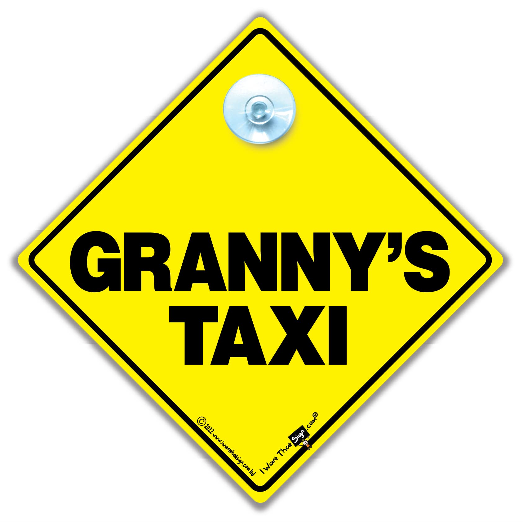 Granny's Taxi Car Sign, Car Sign, Bumper Sticker, Car Sign, Baby On Board Sign, Baby on Board, Novelty Car Sign