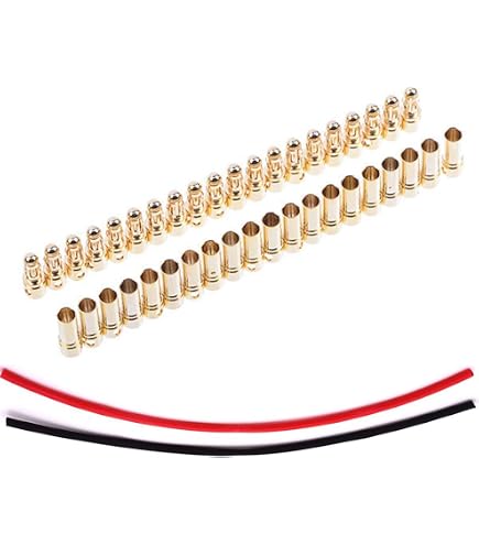 10 Paar EC2 Verbinder 2,0 Mm – Gold Bullet Bananenstecker Für RC ESC, Lipo Akku & Elektromotoren