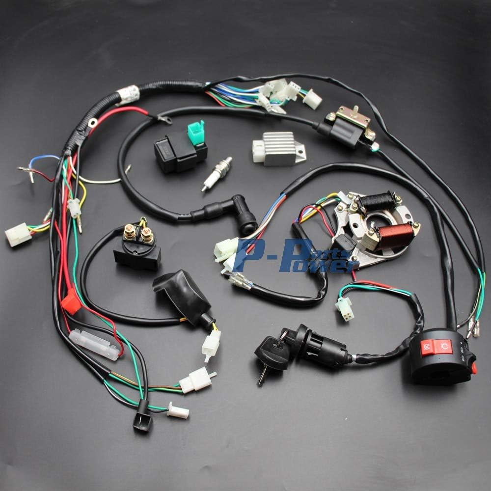 CAMFAI- Full Electrics 50 70 90 110 125 140 150Cc Wire Harness Cdi Coil Atv Quad Dirt Bike Gokart Stator New