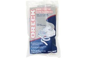 Oreck Vacuum Cleaner Bags for Handheld Vacs, Pack of 12, White, Hypo-Allergenic, Part # PKBB12OF, Oreck Odor Fighting Vacuum Bags