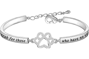 MYOSPARK Veterinarian Bracelet I Speak for Those Who Have No Voice Vet Tech Jewelry Gift for Veterinarian Nurse Vet Students