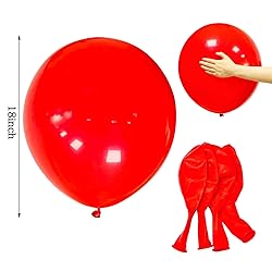 Red Balloons 18 Inch 12 Pack Large Latex Party