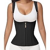 Waist Trainer Corset For Women,Tummy Control Sports Girdle, Hourglass Vest Waist Cincher Body Shaper with Adjustable Straps