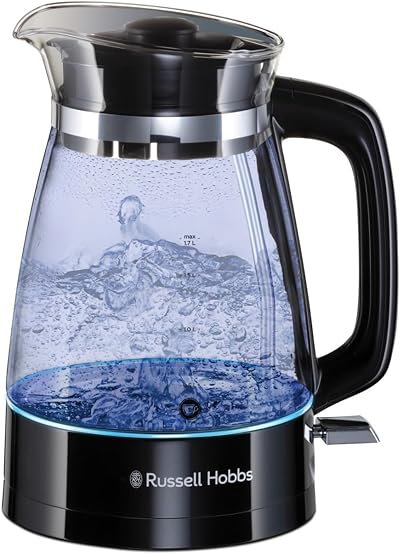 Russell Hobbs Carafe Style 1.7L Glass Kettle Blue Illumination 3KW