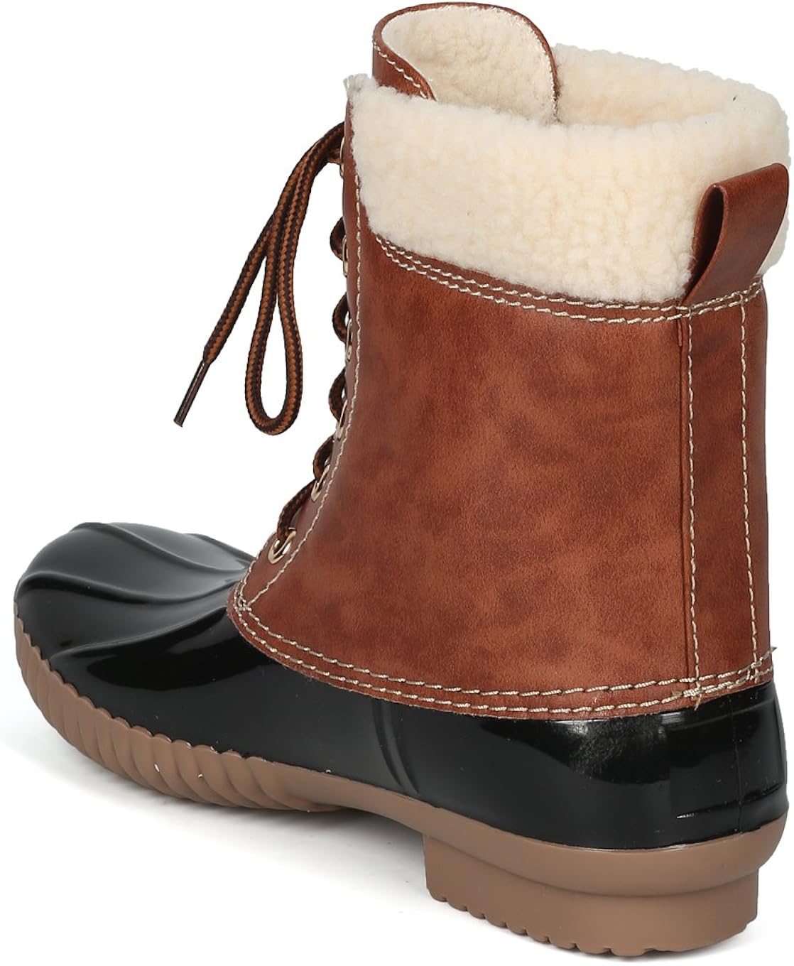 shearling lined duck boots womens