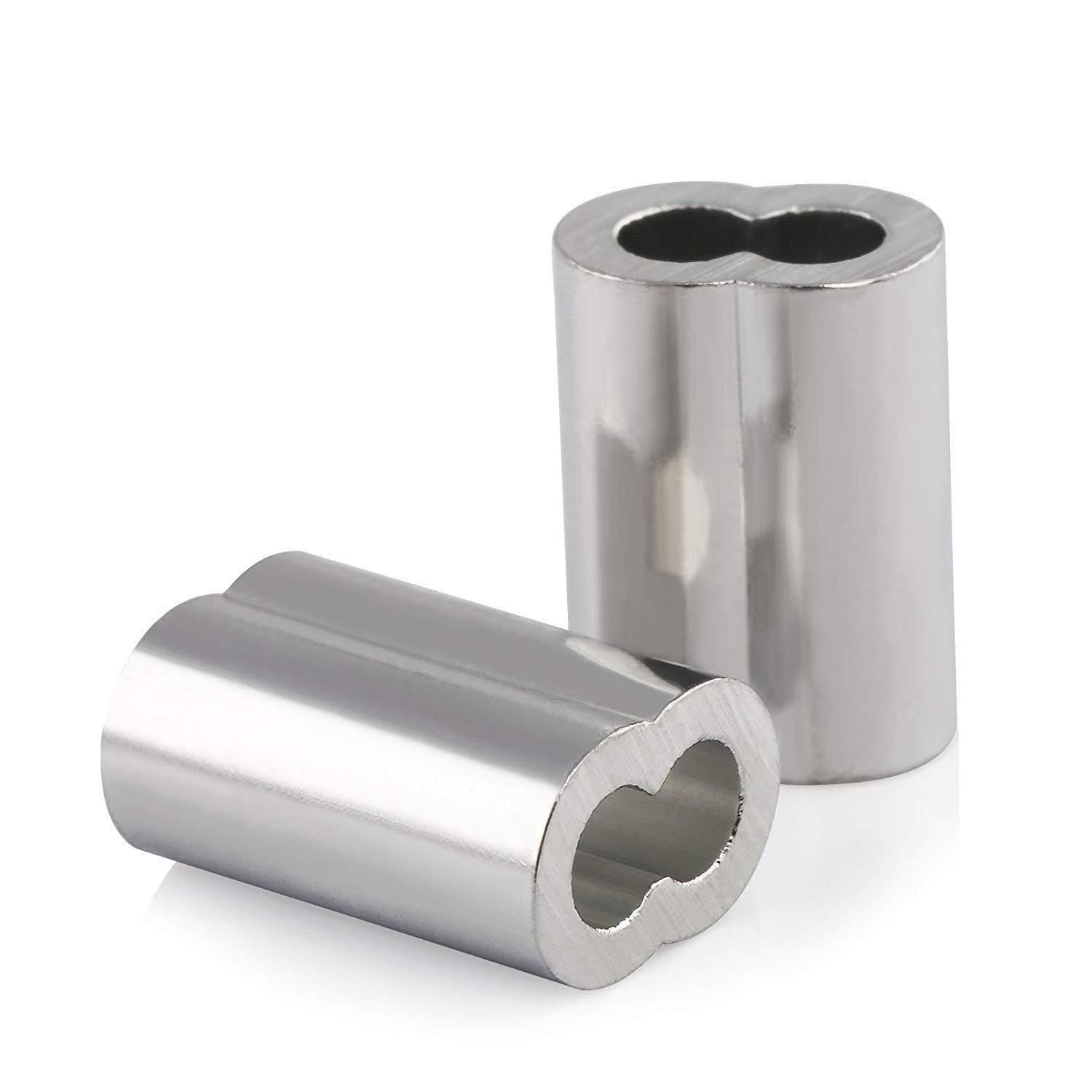 Aluminum Cable Sleeves 1/8" Lot of 10 Aircraft Cable Crimps Other