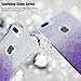 iPhone 7 Plus Case, ZUBA [Sparkling Shine Series] Ultra Slim Glitter Bling Crystal Shock Absorbent Hybrid Case Cover for Apple iPhone 7 Plus with 1 Ring Holder [Silver / Purple]