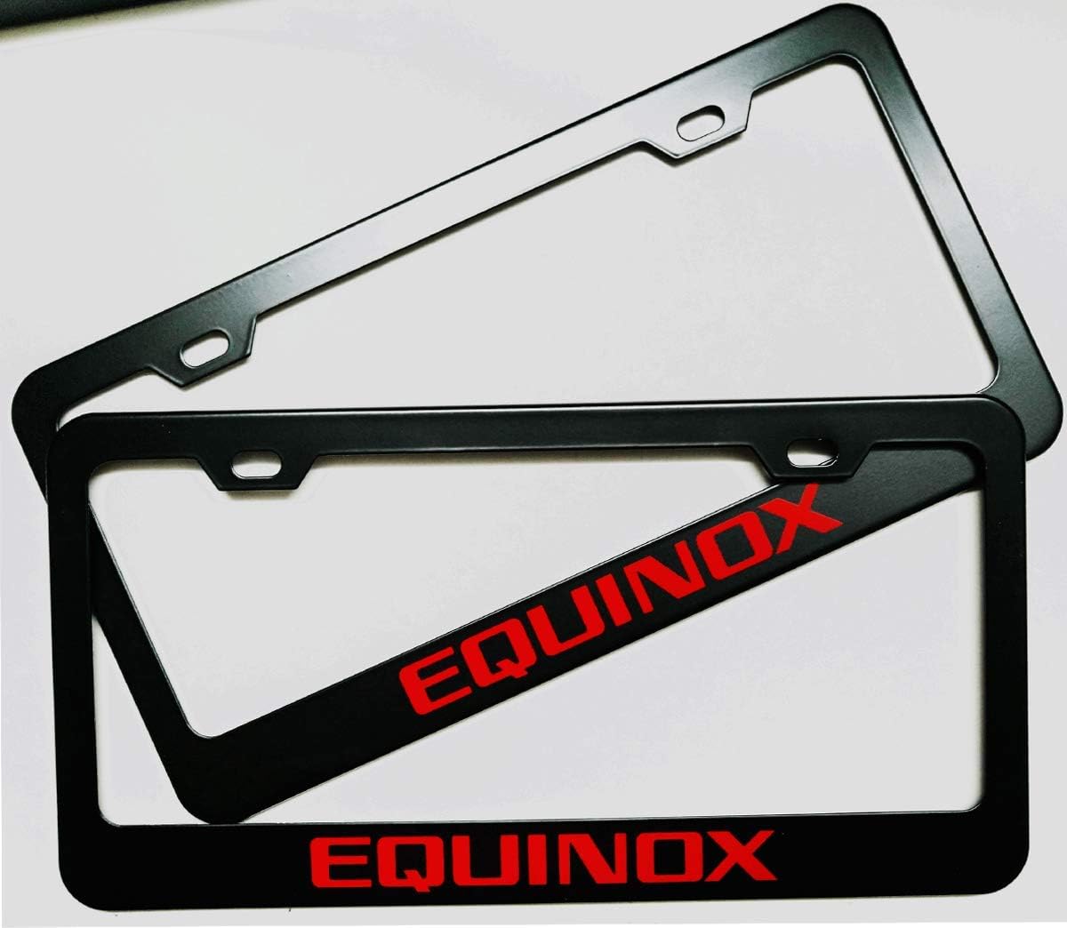 Chrome in Black Letter Deselen License Plate Frame for Chevy Equinox