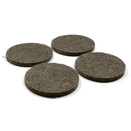 Ajile 72 Pcs Round Adhesive Felt Pad 24 mm Diameter Brown for Chair Leg (2 Sheets of 36) Floor Protection for Wooden Floor Round Stick-on Furniture Slide Glide PAR824