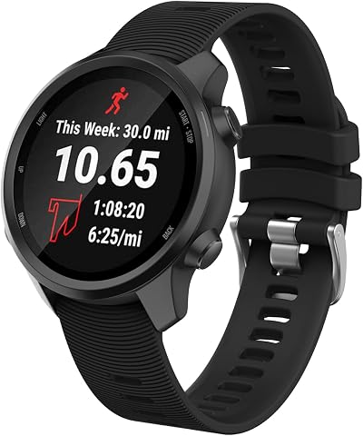 ISABAKE 20mm Silicone Watch Band for Garmin Forerunner 245 645 Vivoactive 3
