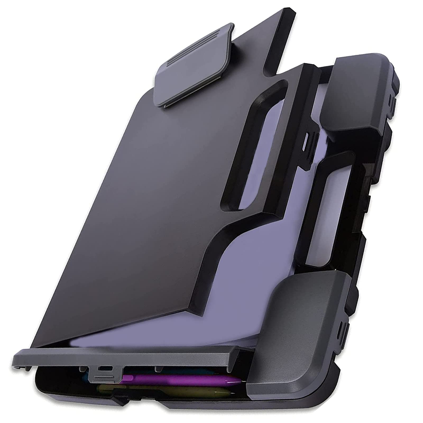 thumbnail image 2 of Pink Clip Boards Clipboard With Storage - Holds 120 Sheets A4 Paper, Strong Clamp, For Classroom, Office, Hospital (Pink, Small) Clipboard That Holds Paper Inside 2 of 11