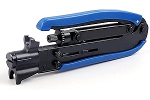 Knoweasy Coax Compression Tool - Coax Crimper and RG6 Coaxial Crimper for RG6, RG59, and RG11 Cable F-Connectors