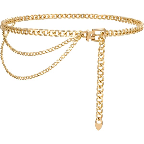 Anne Klein Chain Belt, Gold, S/M at Amazon Women display picture 1