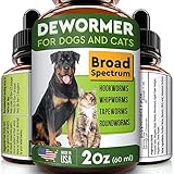 Pawesome Dewormer for Dogs and Cats - Made in USA Broad Spectrum Worm Treatment - Eliminates & Prevents Tapeworms, Roundworms, Hookworms, Whipworms - All Breeds and Size - Puppy & Kitten - 2oz