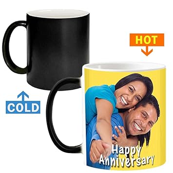Exciting Lives Color Changing Personalised Photo Magic Mug, 325ml