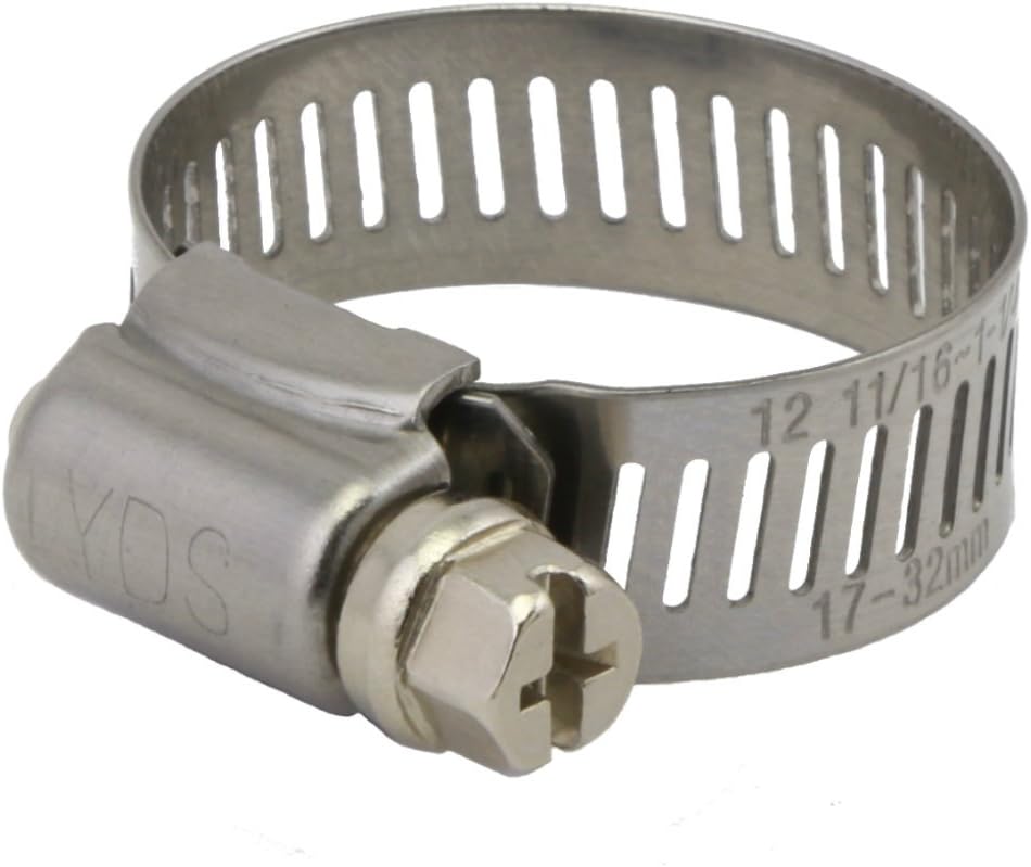 YDS 400 Grade Stainless Steel Hose Clamp, Worm Drive, SAE