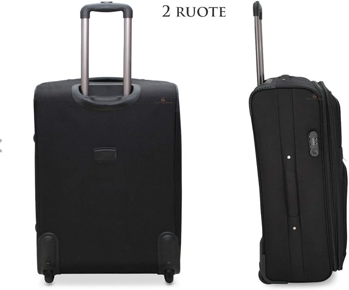 Set di valigie SLmilano Trolley valigia set valigie semirigide set bagagli  in tessuto super leggeri 4 ruote piroettanti trolley piccolo adatto per  cabina con compagnie lowcost art.214 verde urban-earth.co.uk