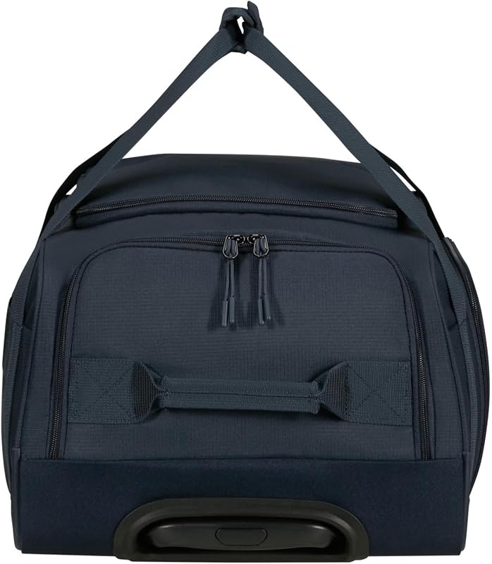 City Racer - Borsone con Ruote 55 cm, 50 L - Bagaglio a Mano con Ampio Spazio e Scomparto Scarpe - Idrorepellente, Smart Sleeve, Resistente - Blu (Navy)