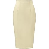 Allegra K Wear to Work Pencil Skirts for Women's Business Knee Length High Waist Bodycon Suit Skirt