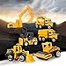 Coolplay Inertia Toy Early Engineering Vehicles Friction Powered Dumper,Bulldozers,Forklift,Tank Truck,Asphalt Car and Excavator for Children Kids Boys and Girls ( Pack of 6)