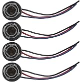 Qasim 1157 LED Bulbs Socket 2057 2357 7528 BAY15D Base Holder Wiring Harness for Turn Signal Brake Tail Lights-4Packs