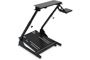 LGIB Sim Racing Wheel Stand Foldable & Adjustable Height Steering Wheel Stand for Logitech G25/G27/G29/G920/G923 & Thrustmaster T300/T300RS/T150 Simulator Cockpit without Gaming Steering Wheel Pedals