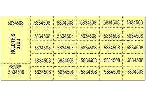 Auction Tickets - 500 Sheets - Yellow
