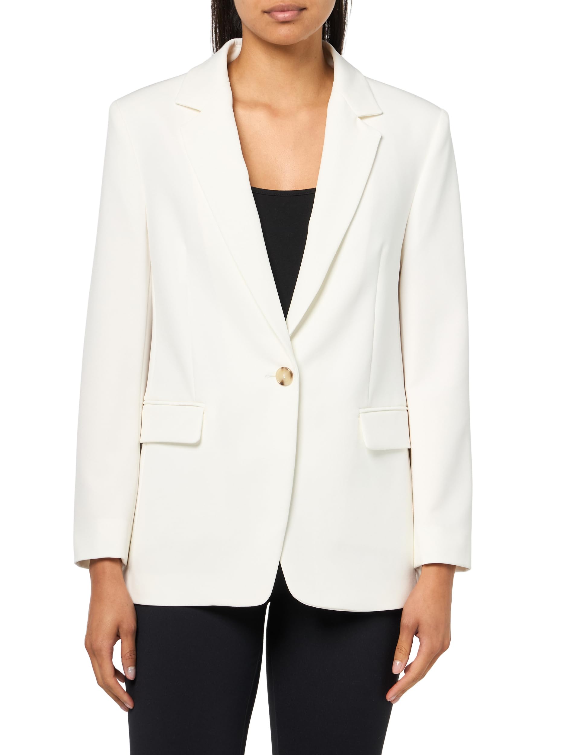 Photo 1 of BOSS, Jabla Essential One Button Fitted Blazer, Soft Cream, 2