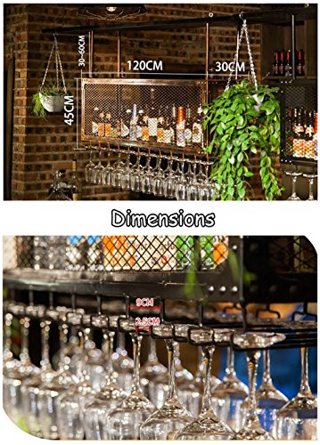 Loft Wall Shelf Metal Iron Grid Ceiling Rack Storage Wine Racks