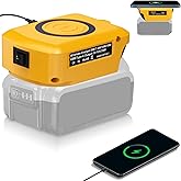 Phone Wireless Charger with Type C Port,for Dewalt 20V Battery,15W Max Wireless Charging Pad for Apple iPhone, for Samsung Galaxy, Pixel, Pro & More