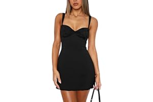 MIYIEONZ Women's Summer Mini Dresses Sleeveless Sexy Square Neck Lace Splicing Cocktail Party Straps Bodycon Dress