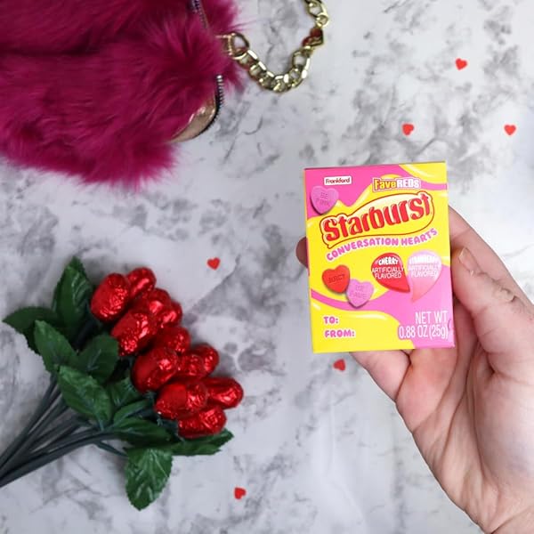 STARBURSTS CONVERSATION HEARTS, CLASSIC VALENTINE’S DAY CANDY, .88 OUNCES EACH (PACK OF 4)