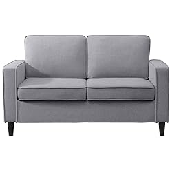 PUREMIND Grey Loveseat Couch for Small Spaces,Cozy
