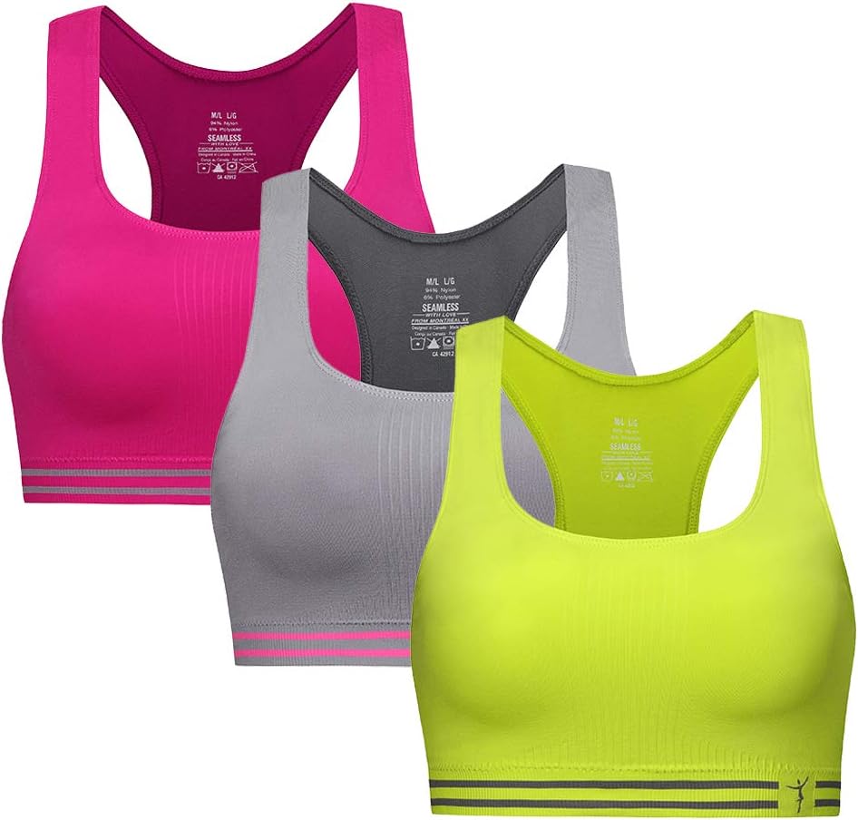 Women Racerback Sports Bras - High Impact Workout Gym Activewear Bra