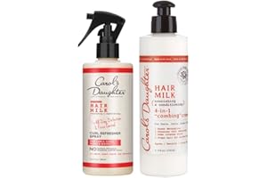 CAROL'S DAUGHTER Carol’s Daughter Hair Milk Refresher Spray and 4 in 1 Combing Creme Hair Detangler Gift Set for Natural Curly Hair Providing All Day Definition & Frizz Control – made with Agave Nectar and Olive Oil