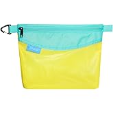pack all Water-resistant Material Zipper Pouch, Mesh Zipper Bag for Storage, Travel, Office (Medium, Yellow)