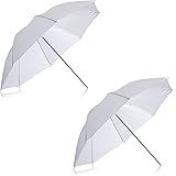 Neewer® 2 Pack 33"/84cm White Translucent Soft Umbrella for Photo and Video Studio Shooting