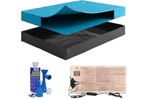 Blue Magic Free-Flow California King Size Hardside Waterbed Bundle Includes Bladder, Stand-Up Liner, Solid State 325 Watt Heater, Fill and Drain Kit, Waterbed Conditioner, Frame NOT Included.